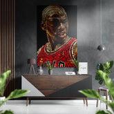 Micheal Jordan Brushed Aluminium Dibond Wall Art.